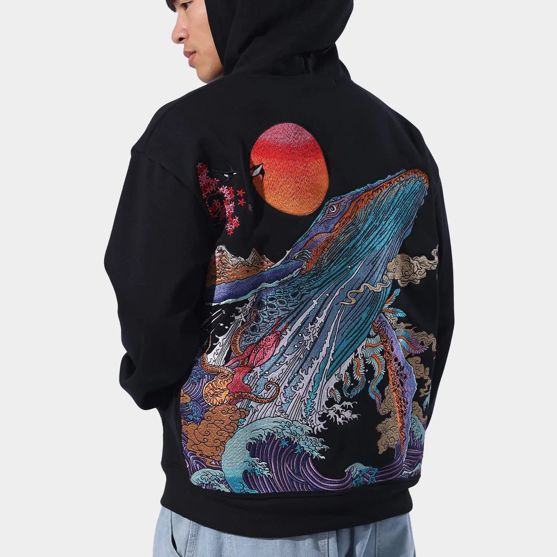 Kujira embroidered Hoodie – Kidoriman Kujira embroidered Hoodie – Kidoriman