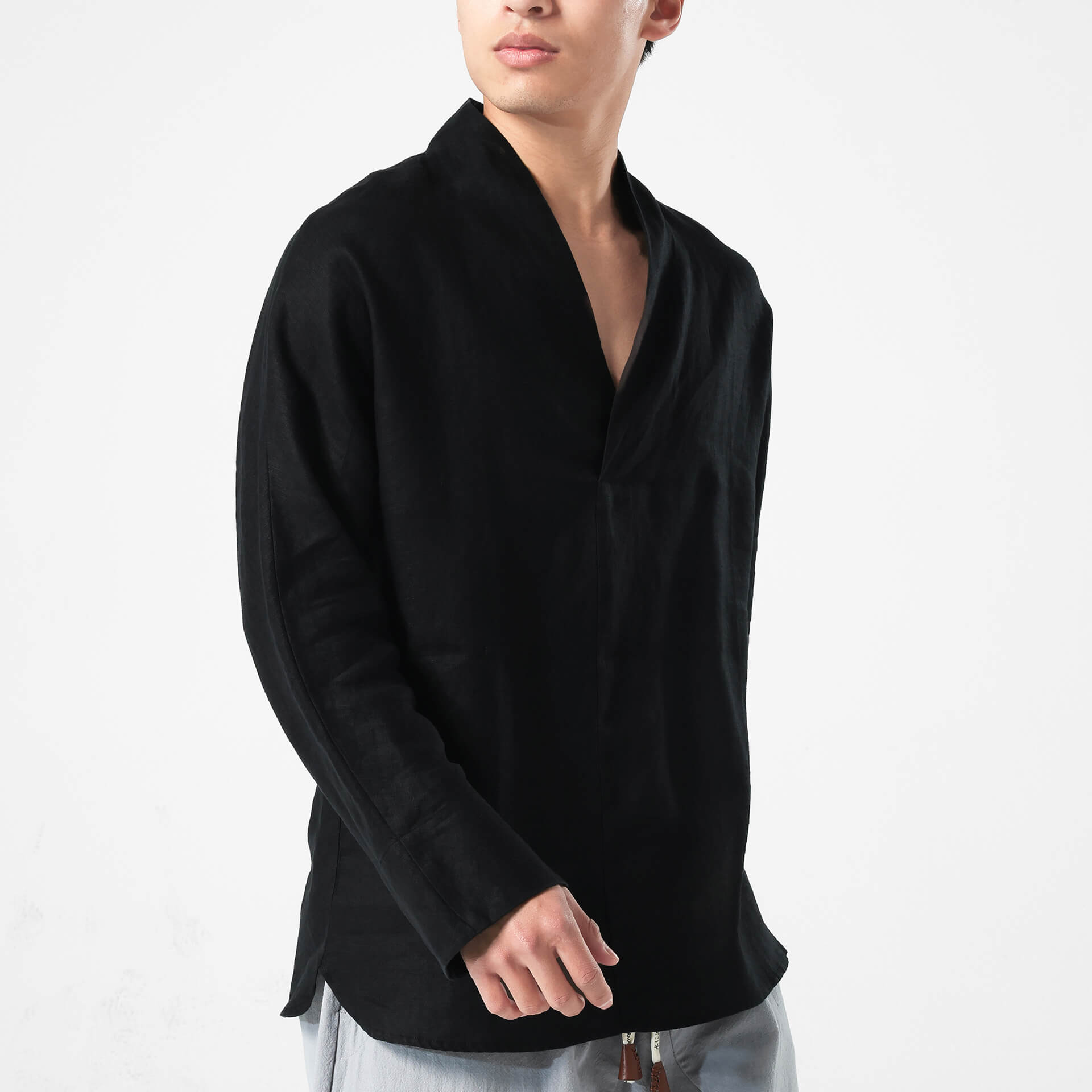Shinu Drop V Shirt 2.0 - 100% Linen – Kidoriman