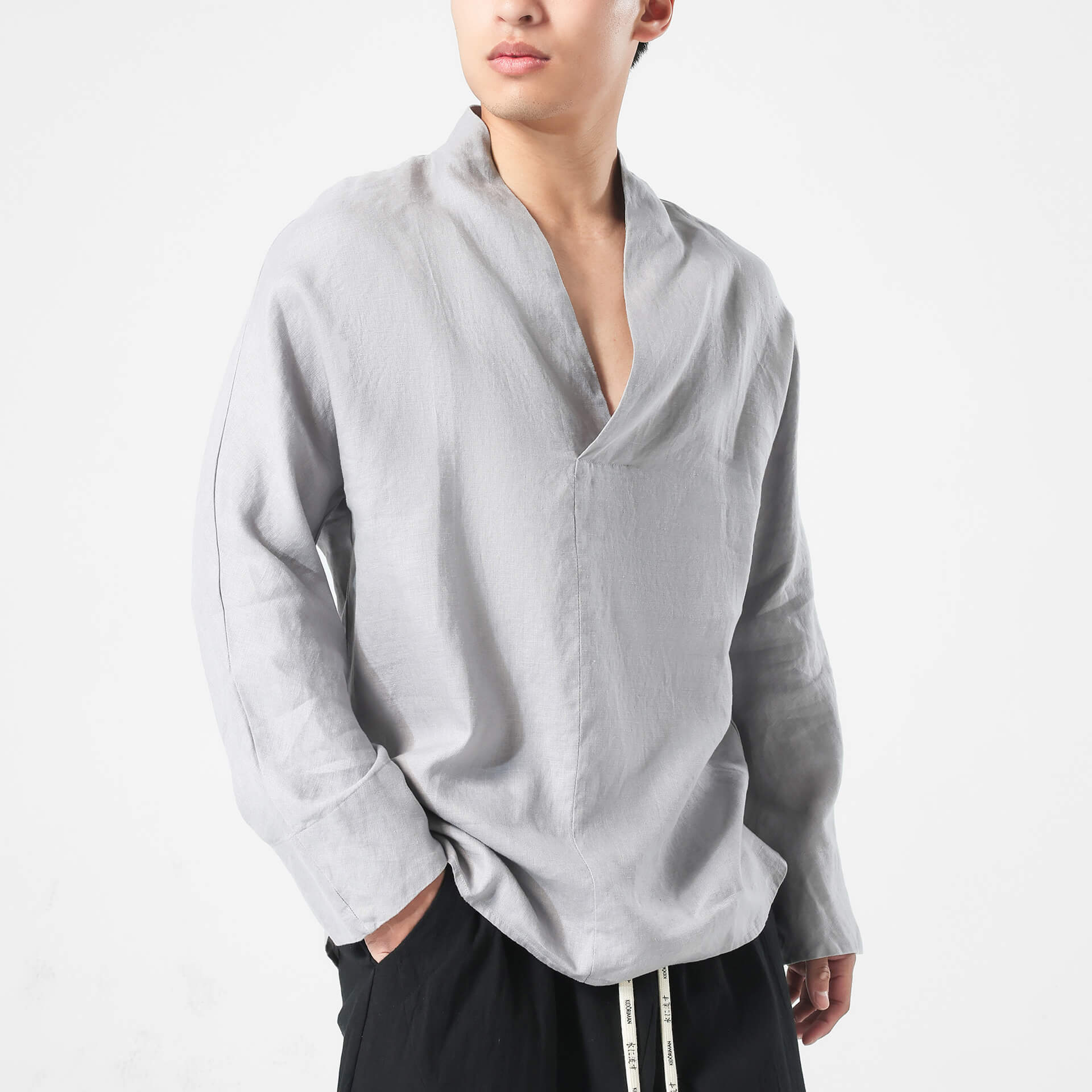 Shinu Drop V Shirt 2.0 - 100% Linen – Kidoriman