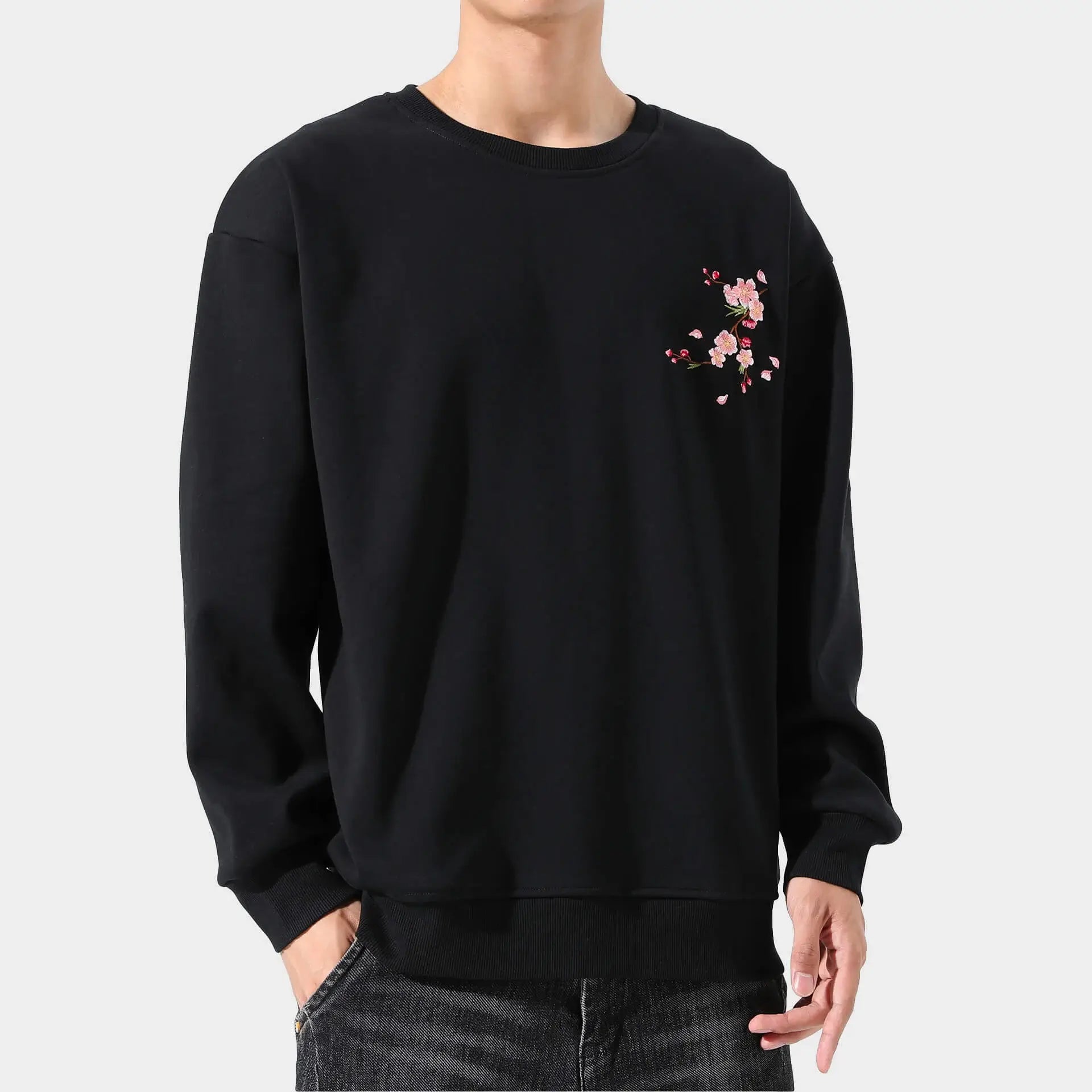Sakura Embroidered Sweatshirt Kidoriman