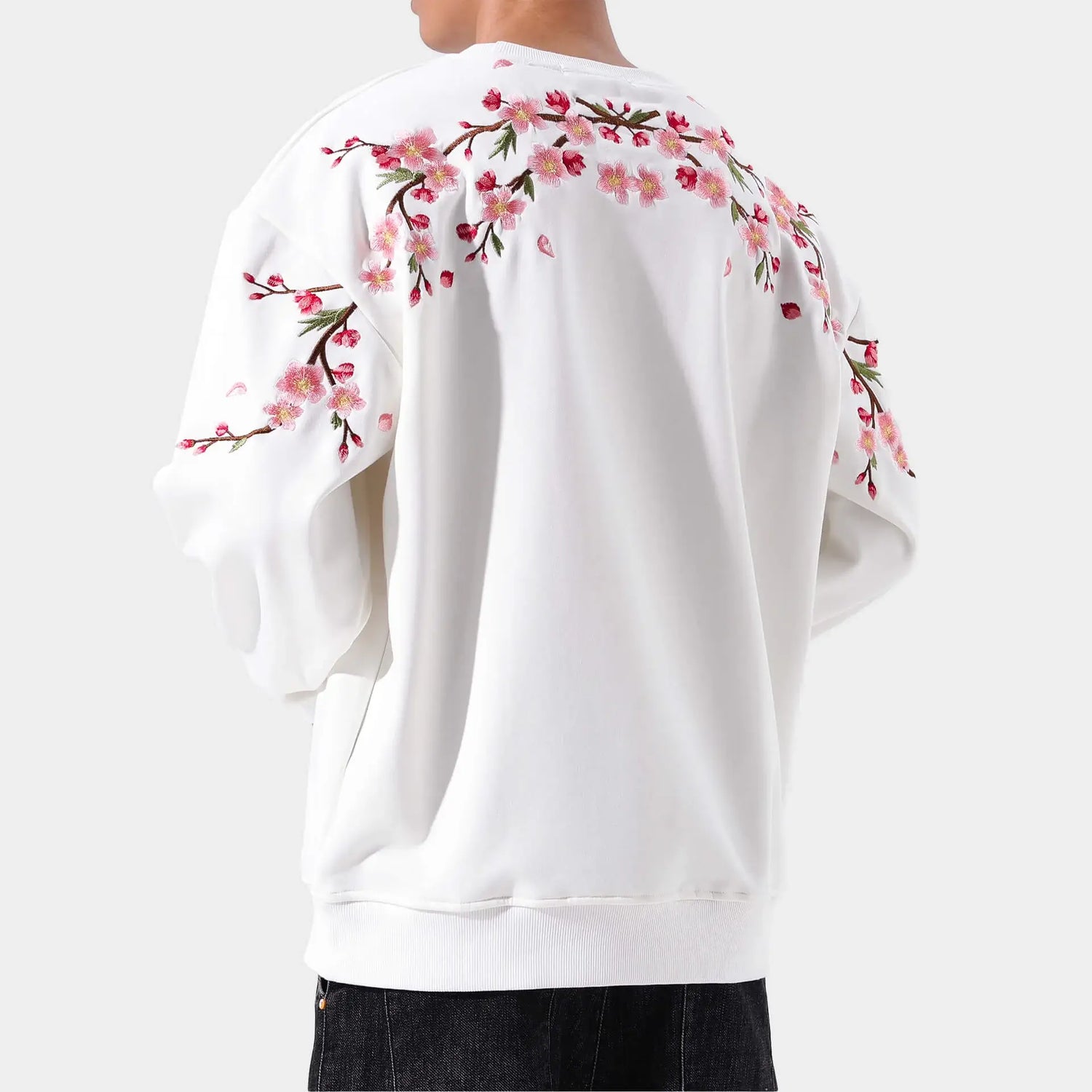 Sakura Embroidered Sweatshirt – Kidoriman